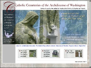 Web site www.ccaw.com, Catholic Cemeteries-Washington