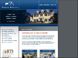 Web site www.fairfaxrealty.com, Fairfax Realty