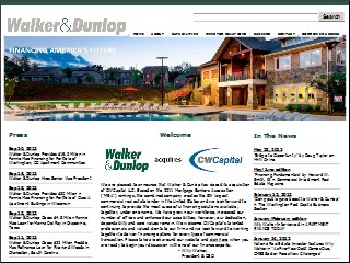 Web site www.walkerdunlop.com, Walker & Dunlop